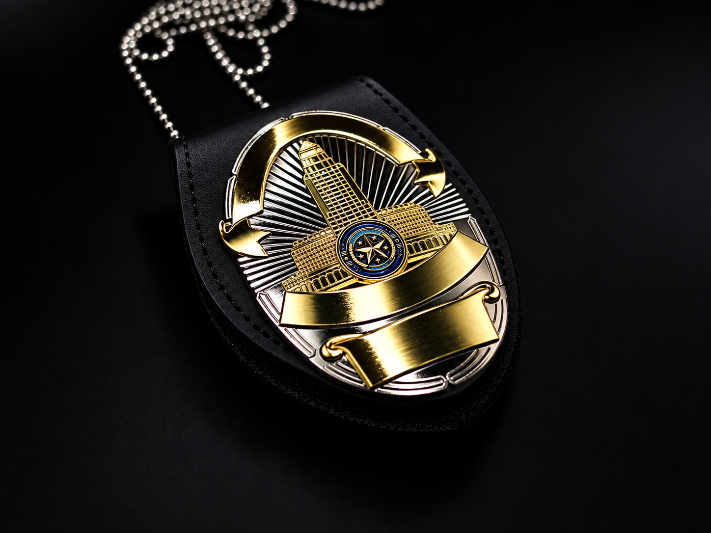 Custom Police Badge 7 angled view